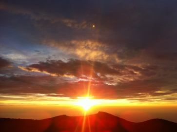 Sunrise from the summit of Mt Fuji, Japan, 2012